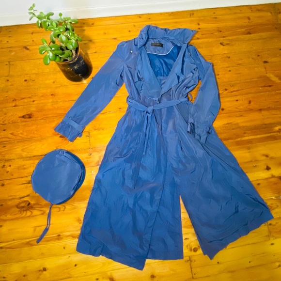 Donna Karan Jackets & Blazers - Donna Karan Rain Navy Coat side S